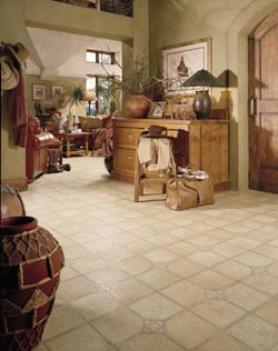 luxury vinyl tile flooring - home office 