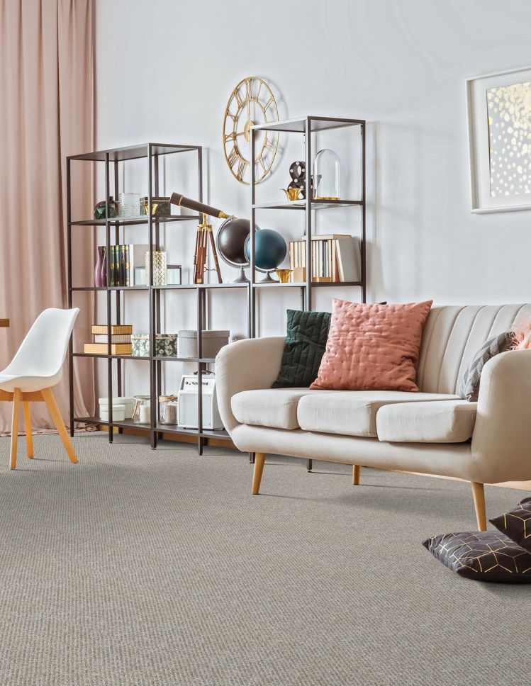 beige carpets in a Steinbach, MB, living room